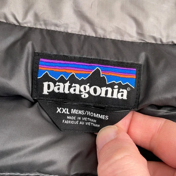 Patagonia Vest Mens 2XL Gray Down Sweater Puffer Full Zip Hiking Outdoor 84622 - Picture 4 of 11